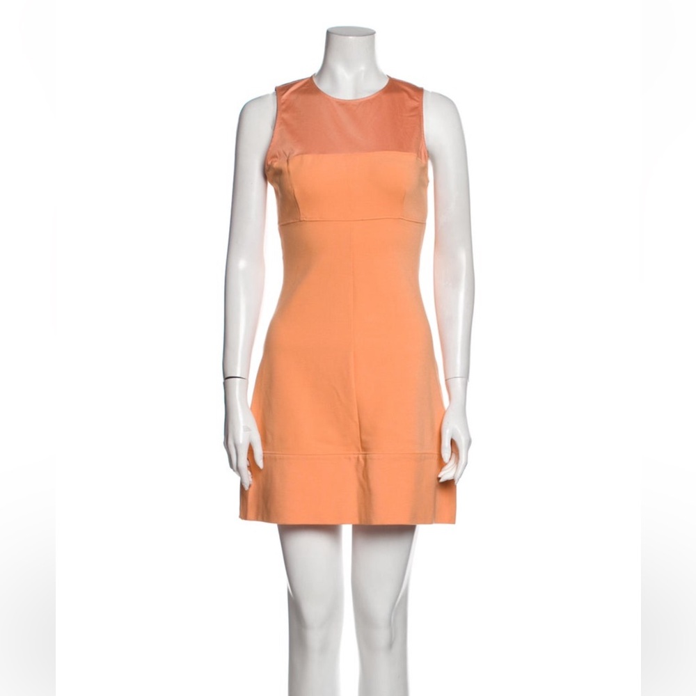 Versace Vintage Crew Neck Mini Dress in Orange